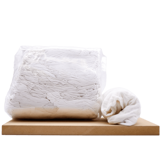 Chiffons blancs en coton recyclé